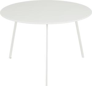 Mica Decorations Seattle – vonkajší odkladací stolík – okrúhly konferenčný stolík – stolík na kvety a kávový stolík – V38 x Ø58 cm – kov – biela