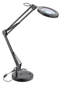 Extol - LED Stmievateľná stolná lampa s lupou LED/8W/5V 2900/4500/7500K čierna