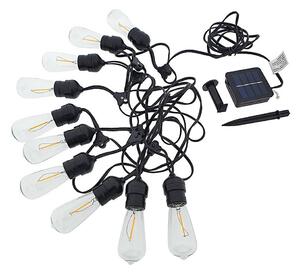 LED Solárna reťaz 10xLED/1,2V 600 mAh 5,94m IP44 teplá biela