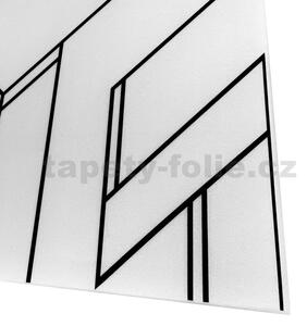 3D panel 0070, cena za kus, rozmer 50 cm x 50 cm, GLAMOUR 4 čiernobiely, IMPOL TRADE
