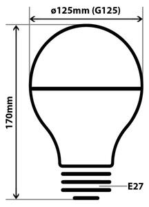 LED Žiarovka so zrkadlovým vrchlíkom DECOR MIRROR G125 E27/12W/230V 4200K zlatá