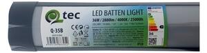 LED Podlinkové svietidlo QTEC LED/36W/230V 120 cm čierna
