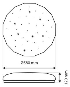 LED Stmievateľné stropné svietidlo INDUS LED/60W/230V 2700-6500K + diaľkové ovládanie