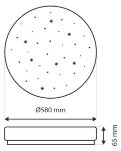 LED Stmievateľné stropné svietidlo IPOLY LED/60W/230V 2700-6500K + diaľkové ovládanie