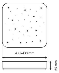 LED Stmievateľné stropné svietidlo NERIS LED/36W/230V 2700-6500K + diaľkové ovládanie