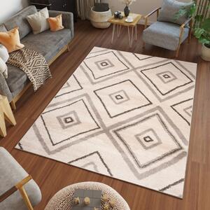 Mäkký a moderný koberec Béžová Šírka: 80 cm | Dĺžka: 150 cm