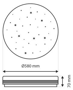 LED Stmievateľné stropné svietidlo VENTA LED/60W/230V 2700-6500K + diaľkové ovládanie