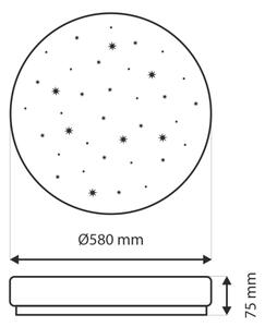 LED Stmievateľné stropné svietidlo LIKA LED/60W/230V 2700-6500K + diaľkové ovládanie
