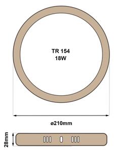 LED Stropné svietidlo RING LED/18W/230V 4200K pr. 21 cm hnedá