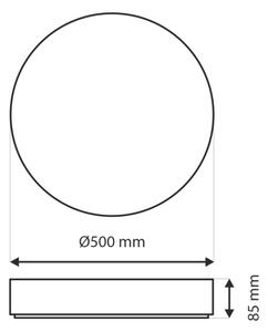 LED Stmievateľné stropné svietidlo EBRO LED/36W/230V 2700-6500K + diaľkové ovládanie