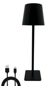 LED stmievateľná dotyková stolná lampa LED/5W/5V USB 1200 mAh čierna