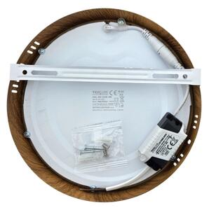 LED Stropné svietidlo RING LED/18W/230V 4200K pr. 21 cm hnedá