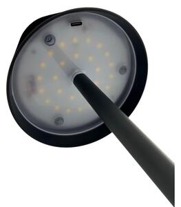 LED stmievateľná dotyková stolná lampa LED/5W/5V USB 1200 mAh čierna