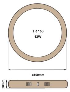 LED Stropné svietidlo RING LED/12W/230V 4200K pr. 16 cm hnedá