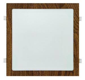 LED Podhľadové svietidlo SQUARE LED/24W/230V 4200K 29,2x29,2 cm hnedá