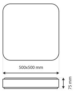 LED Stmievateľné stropné svietidlo UNA LED/60W/230V 2700-6500K + diaľkové ovládanie