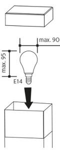 Vonkajšia senzorová lampa so zásuvkou GARD 1xE14/60W IP44