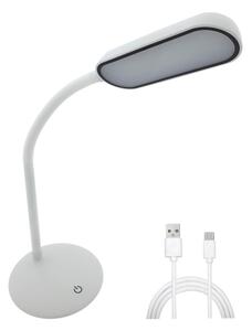 LED dotyková stmievateľná flexibilná stolná lampa LED/6W/5V USB 1200 mAh biela