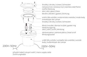 LED Vonkajšie nájazdové svietidlo ROAD LED/0,5W/230V IP67 6000K