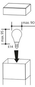 Vonkajšia senzorová lampa so zásuvkou GARD 1xE14/60W/230V IP44