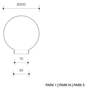 Vonkajšie nástenné svietidlo s čidlom PARK 1xE27/60W/230V