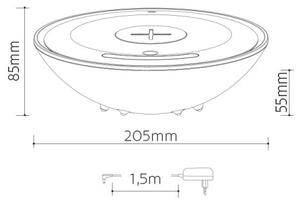LED RGB Stolná lampa s bezdrôtovým nabíjaním LED/10W/230V