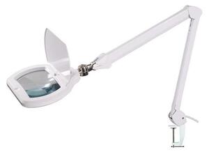 LED Stmievateľná stolná lampa s lupou LED/12W/230V biela