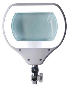 LED Stmievateľná stolná lampa s lupou LED/12W/230V biela