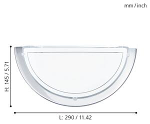 EGLO 83156 - nástenné svietidlo PLANET1 1xE27/60W