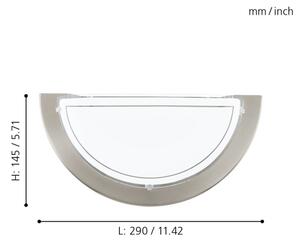 EGLO 83163 - nástenné svietidlo PLANET1 1xE27/60W
