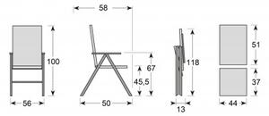Doppler TAMAN LEVERTON FSC® - záhradné skladacie teakové kreslo - 2. akosť (N365)