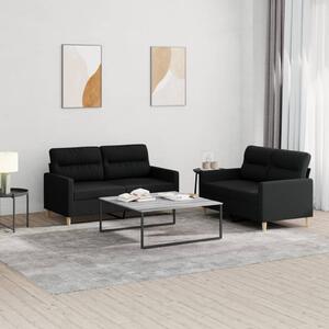 Maison Exclusive – 2-dielna sedacia súprava s vankúšmi, čierna látka