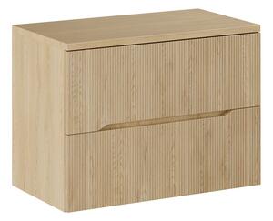 Comad Závesná skrinka pod umývadlo Nordic s doskou 80 cm dub cremona