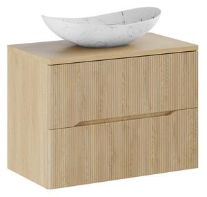 Comad Závesná skrinka Nordic Lena s doskou a umývadlom 80 cm dub cremona
