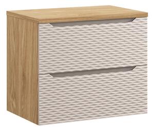 Comad Závesná skrinka Oceán s doskou 70 cm béžová/dub olejovaný