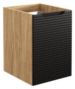 Comad Závesná skrinka pod umývadlo Luxor Black s doskou 70 cm čierna/dub olejovaný