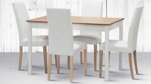 Stima Stôl TWIN Odtieň: Dub Halifax přírodní / bílá podnož, Rozmer: 80 x 80 cm
