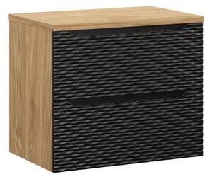 Comad Závesná skrinka Ocean s doskou 70 cm čierna/dub olejovaný