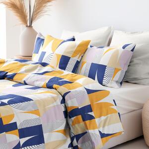 Goldea bavlnené posteľné obliečky deluxe - vzorované oblúky 220 x 200 a 2ks 70 x 90 cm