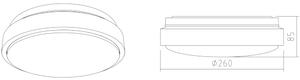 APLED - LED Stropné svietidlo LENS PP TRICOLOR LED/12W/230V IP41 825lm