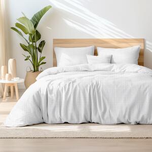 Goldea bavlnené posteľné obliečky - sivé bodky na bielom 140 x 200 a 70 x 90 cm