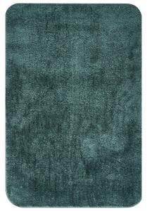 Kúpeľňová predložka tmavozelená mikrovlákno 60 x 90 cm protišmyková podložka mäkký kúpeľňový koberec