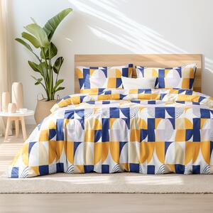 Goldea bavlnené posteľné obliečky deluxe - vzorované oblúky 200 x 200 a 2ks 70 x 90 cm