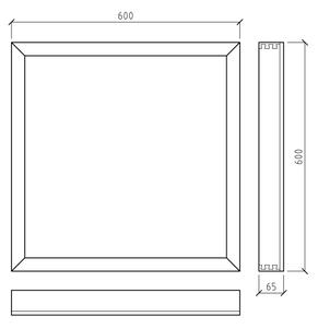 APLED - LED Prisadený panel QUADRA LED/40W/230V dub