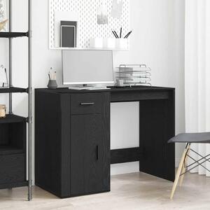 Maison Exclusive – písací stôl, čierna farba, vzhľad dubového dreva, materiál: drevotrieska