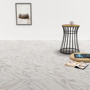 Samolepiace podlahové dosky 20 ks PVC 1,86 m² biely mramor