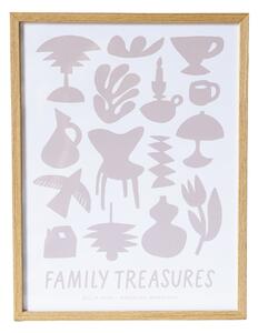 Plagát Family Treasures Beige / Cream 30 x 40 cm