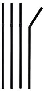 Biologicky rozložiteľné Bendy čierne slamky 20 cm / 7,8 inch
