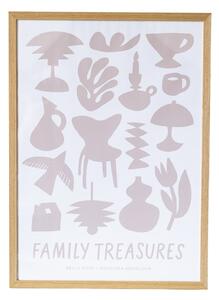 Plagát Family Treasures Beige / Cream 50 x 70 cm