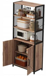 Svetlohnedá komoda v industriálnom štýle typu loft, voľne stojaca, priestranná, 151 cm